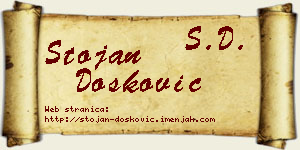 Stojan Dosković vizit kartica